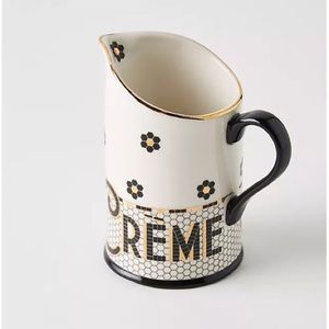 Anthropologie Bistro Tile Crème De La Crème Creamer NWT NIB RARE